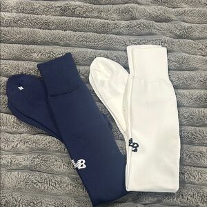 New Balance Navy and White Soccer Socks